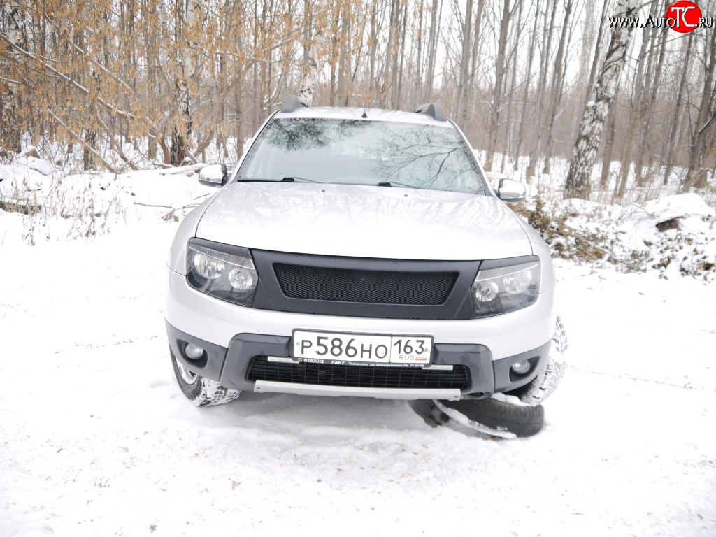 4 599 р. Решётка радиатора DM-Style  Renault Duster  HS (2010-2015) дорестайлинг (Без сетки, Неокрашенная глянец (под окраску))  с доставкой в г. Омск