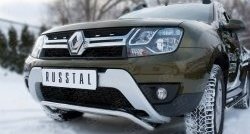 14 449 р. Защита переднего бампера (Ø42 мм волна, нержавейка) SLITKOFF  Renault Duster  HS (2015-2021) рестайлинг  с доставкой в г. Омск. Увеличить фотографию 2