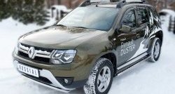 14 449 р. Защита переднего бампера (Ø42 мм волна, нержавейка) SLITKOFF  Renault Duster  HS (2015-2021) рестайлинг  с доставкой в г. Омск. Увеличить фотографию 4