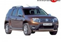 Защита порогов d63.5 мм Металл Дизайн Renault Duster HS дорестайлинг (2010-2015)