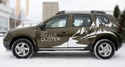 13 099 р. Широкая защита порогов (рестайлинг) Russtal  Renault Duster  HS (2010-2021) дорестайлинг, рестайлинг (Защита порогов с со скосами на торцах (вариант 1))  с доставкой в г. Омск. Увеличить фотографию 4