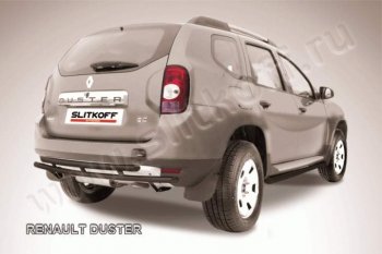 Защита задняя Slitkoff Renault (Рено) Duster (Дастер)  HS (2010-2015) HS дорестайлинг