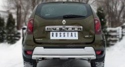 Одинарная защита заднего бампера из трубы диаметром 42 мм (рестайлинг) SLITKOFF Renault Duster HS дорестайлинг (2010-2015)