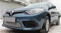 1 539 р. Сетка на бампер Russtal (хром) Renault Fluence дорестайлинг (2010-2012)  с доставкой в г. Омск. Увеличить фотографию 2