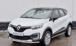 16 849 р. Защита переднего бампера (Ø42 мм, нержавейка) SLITKOFF  Renault Kaptur (2016-2020) дорестайлинг  с доставкой в г. Омск. Увеличить фотографию 2