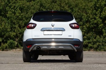 18 849 р. Защита заднего бампера Petroil Tuning Волна (d51) Renault Kaptur дорестайлинг (2016-2020) (Нержавеющая полированная сталь)  с доставкой в г. Омск. Увеличить фотографию 2