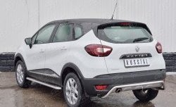 12 399 р. Защита заднего бампера (Ø42 мм волна, нержавейка) SLITKOFF  Renault Kaptur (2016-2020) дорестайлинг  с доставкой в г. Омск. Увеличить фотографию 2