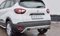 12 399 р. Защита заднего бампера (Ø42 мм волна, нержавейка) SLITKOFF  Renault Kaptur (2016-2020) дорестайлинг  с доставкой в г. Омск. Увеличить фотографию 3