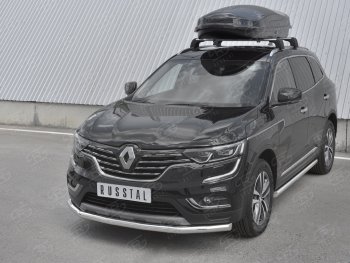 16 349 р. Защита переднего бампера (Ø63 мм, нержавейка) SLITKOFF Renault Koleos 2 (2016-2025)  с доставкой в г. Омск. Увеличить фотографию 2