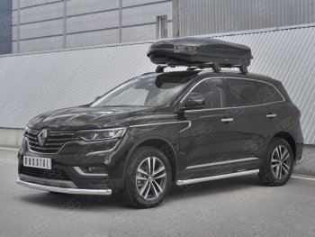 16 349 р. Защита переднего бампера (Ø63 мм, нержавейка) SLITKOFF Renault Koleos 2 (2016-2025)  с доставкой в г. Омск. Увеличить фотографию 3