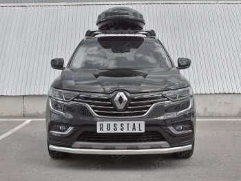 Защита переднего бампера (Ø63 мм, нержавейка) SLITKOFF Renault Koleos 2 (2016-2025)