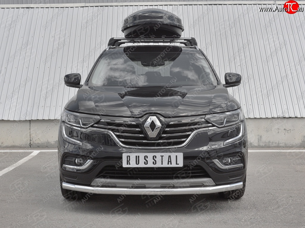 16 349 р. Защита переднего бампера (Ø63 мм, нержавейка) SLITKOFF Renault Koleos 2 (2016-2025)  с доставкой в г. Омск