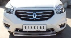 15 299 р. Одинарная защита переднего бампера диаметром 63 мм Russtal Renault Koleos 1 Phase 2 (2011-2013)  с доставкой в г. Омск. Увеличить фотографию 2