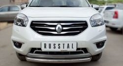 13 499 р. Одинарная защита переднего бампера диаметром 76 мм SLITKOFF  Renault Koleos  1 (2011-2016) Phase 2, Phase 3  с доставкой в г. Омск. Увеличить фотографию 3