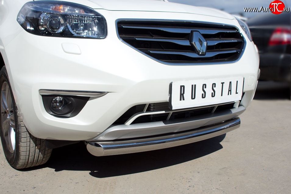 13 499 р. Одинарная защита переднего бампера диаметром 76 мм SLITKOFF  Renault Koleos  1 (2011-2016) Phase 2, Phase 3  с доставкой в г. Омск