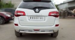 Одинарная защита заднего бампера из трубы диаметром 76 мм (рестайлинг) Russtal Renault Koleos 1 Phase 3 (2013-2016)