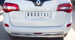 18 549 р. Защита заднего бампера (Ø75x42 мм, нержавейка) Russtal Renault Koleos 1 Phase 3 (2013-2016)  с доставкой в г. Омск. Увеличить фотографию 2