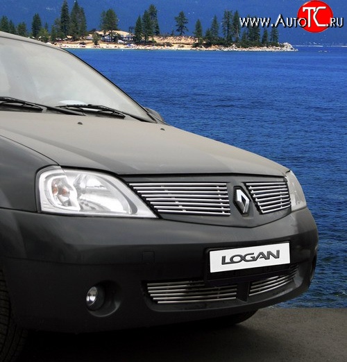 4 148 р. Декоративные вставки решетки радиатора Novline Renault Logan 1 дорестайлинг (2004-2010)  с доставкой в г. Омск