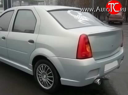 2 699 р. Лип спойлер Street Renault Logan 1 дорестайлинг (2004-2010) (Неокрашенный)  с доставкой в г. Омск