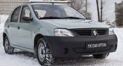 769 р. Зимняя заглушка решетки переднего бампера РА  Renault Logan  1 (2004-2010) дорестайлинг  с доставкой в г. Омск. Увеличить фотографию 3