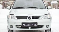 879 р. Зимняя заглушка решетки радиатора РА  Renault Logan  1 (2004-2010) дорестайлинг  с доставкой в г. Омск. Увеличить фотографию 3