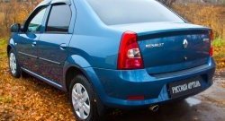 1 099 р. Защитная накладка на задний бампер RA  Renault Logan  1 (2010-2016) рестайлинг  с доставкой в г. Омск. Увеличить фотографию 3