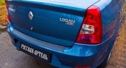 1 099 р. Защитная накладка на задний бампер RA  Renault Logan  1 (2010-2016) рестайлинг  с доставкой в г. Омск. Увеличить фотографию 4