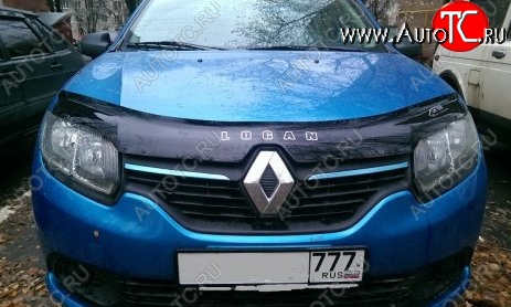 999 р. Дефлектор капота Russtal Renault Logan Stepway (2018-2025)  с доставкой в г. Омск