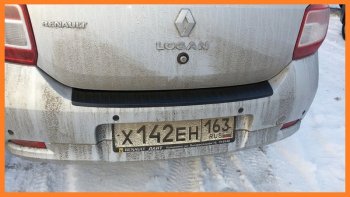 1 089 р. Накладка защитная на задний бампер Yuago Renault Logan 2 дорестайлинг (2014-2018)  с доставкой в г. Омск. Увеличить фотографию 4