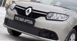 Зимняя заглушка переднего бампера RA Renault Logan 2 дорестайлинг (2014-2018)