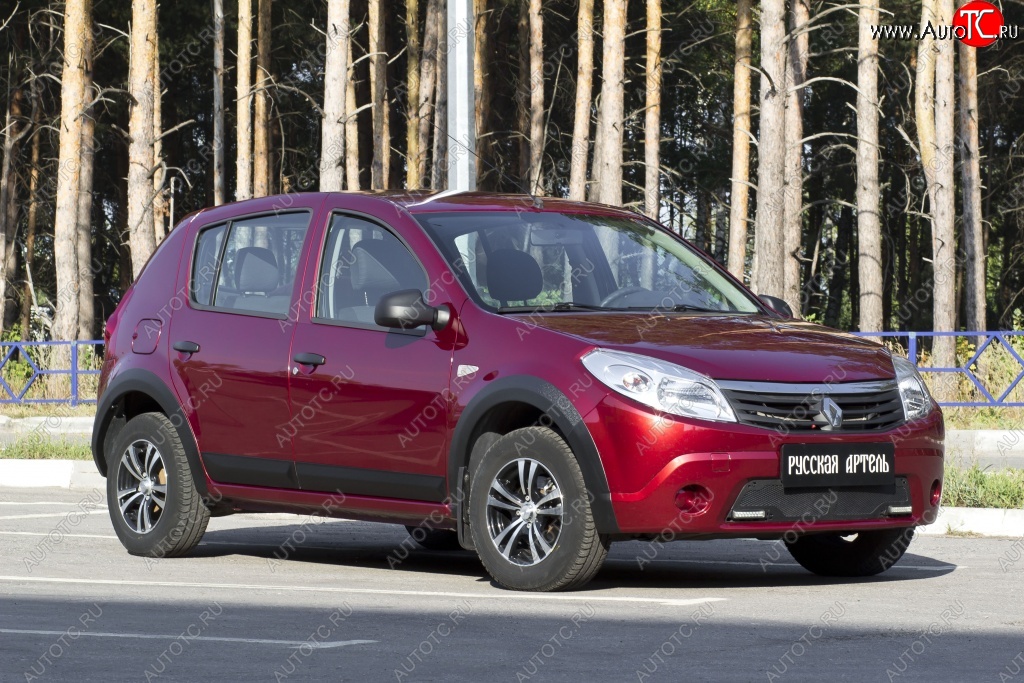 2 489 р. Накладки на колёсную арку RA (Передняя правая)  Renault Sandero Stepway  (BS) (2010-2014) (Поверхность шагрень)  с доставкой в г. Омск