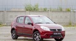 3 599 р. Молдинги дверей RA (Stepway, широкие, комплект) Renault Sandero Stepway (BS) (2010-2014) (Поверхность шагрень)  с доставкой в г. Омск. Увеличить фотографию 2