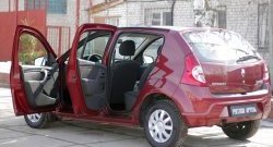 1 589 р. Накладки порожков салона RA  Renault Sandero  (BS) (2009-2014) (Комплект (передние+задние))  с доставкой в г. Омск. Увеличить фотографию 6