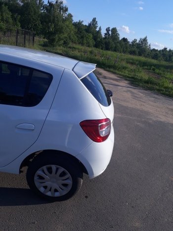 6 499 р. Спойлер INMAX Renault Sandero (B8) дорестайлинг (2014-2018) (неокрашенный)  с доставкой в г. Омск. Увеличить фотографию 3