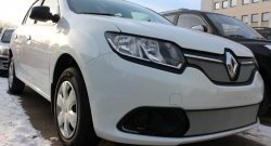 1 539 р. Нижняя сетка на бампер Stepway Russtal (хром)  Renault Sandero  (B8) (2014-2018) дорестайлинг  с доставкой в г. Омск. Увеличить фотографию 3