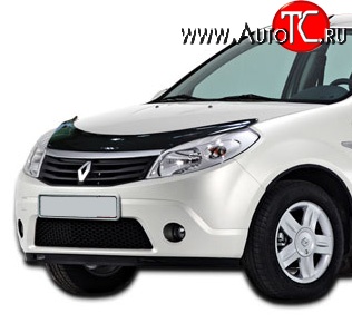 4 599 р. Дефлектор капота NovLine Renault Sandero (BS) (2009-2014)  с доставкой в г. Омск