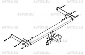 7 999 р. Фаркоп (условно-съемный шар) AvtoS  Seat Ateca  5FP (2016-2024), Skoda Kodiaq  NU7 (2017-2021), Volkswagen Tiguan  Mk2 (2016-2022)  с доставкой в г. Омск. Увеличить фотографию 3