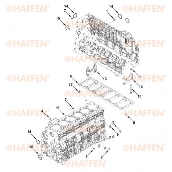 114 999 р. Блок цилиндров (6ISBe, 6ISDe V=6.7) HAFFEN Higer KLQ 6128 автобус (2019-2024)  с доставкой в г. Омск. Увеличить фотографию 11