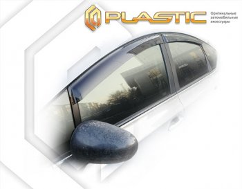 1 839 р. Дефлектора окон CA-Plastic  Toyota Prius ( Alfa лифтбек,  Alfa универсал) (2011-2024) рестайлинг, рестайл (Classic полупрозрачный, Без хром. молдинга)  с доставкой в г. Омск. Увеличить фотографию 1