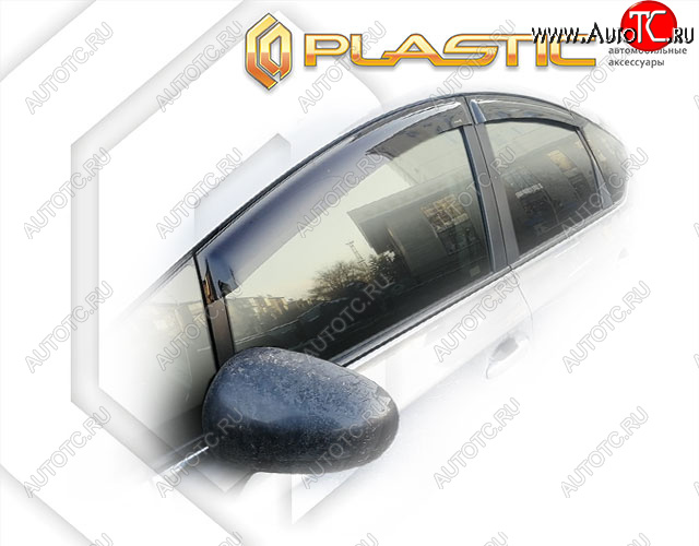 1 839 р. Дефлектора окон CA-Plastic  Toyota Prius ( Alfa лифтбек,  Alfa универсал) (2011-2024) рестайлинг, рестайл (Classic полупрозрачный, Без хром. молдинга)  с доставкой в г. Омск