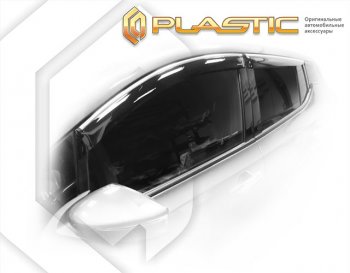 1 999 р. Ветровики дверей CA-Plastic Nissan Leaf 2 (ZE1) (2017-2024) (серия Classic полупрозрачный)  с доставкой в г. Омск. Увеличить фотографию 2