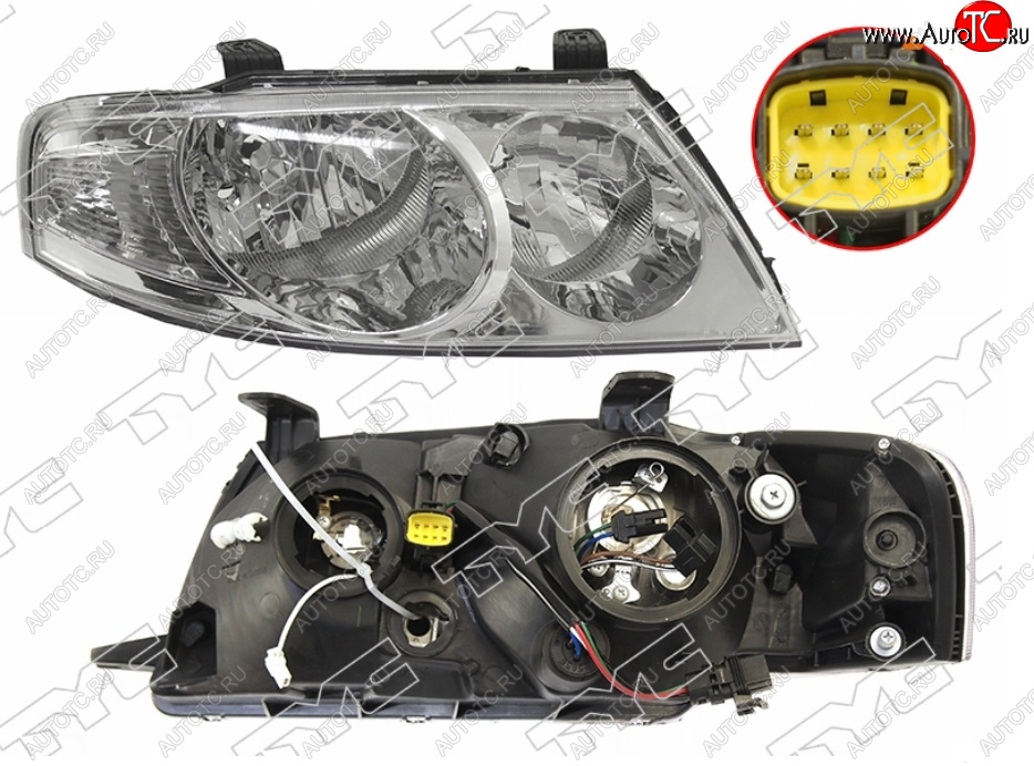 11 649 р. Правая фара (EURO, под электрокорректор) TYC Nissan Almera Classic седан B10 (2006-2013)  с доставкой в г. Омск