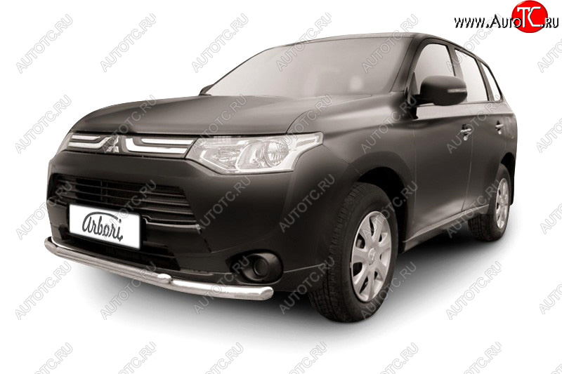 20 999 р. Защита переднего бампера двойная (диаметр 57+42 мм) Arbori  Mitsubishi Outlander  GF (2012-2014) дорестайлинг  с доставкой в г. Омск