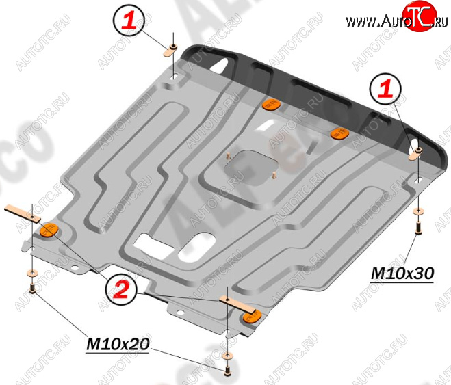 15 399 р. Защита картера двигателя и КПП Alfeco  Chevrolet Lacetti ( седан,  универсал,  хэтчбек) (2002-2013) (Алюминий 4 мм)  с доставкой в г. Омск