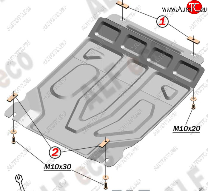 10 499 р. Защита картера двигателя и КПП Alfeco  Chevrolet Lanos  T100 (2002-2017) седан (Алюминий 4 мм)  с доставкой в г. Омск