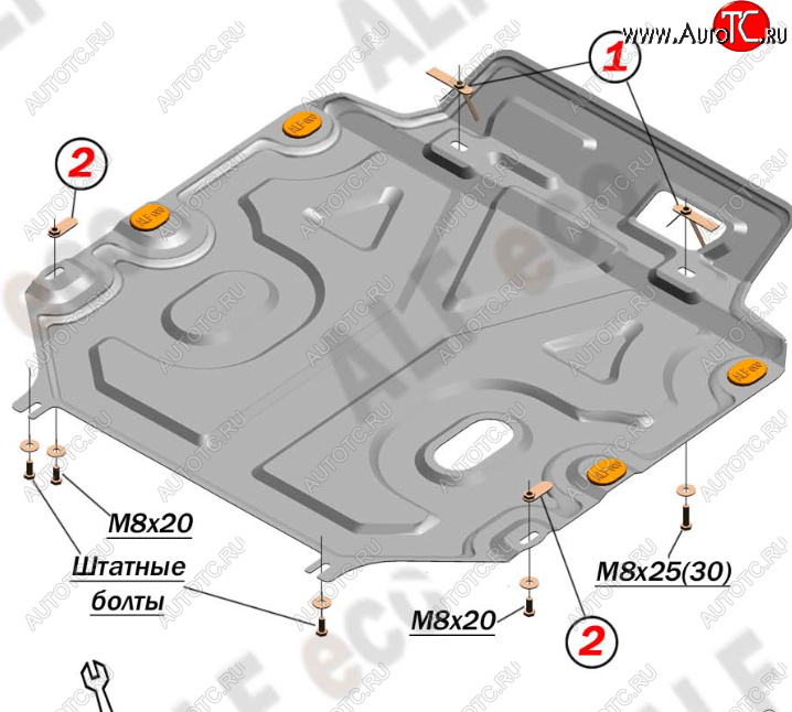 14 699 р. Защита картера двигателя и КПП Alfeco  Chevrolet Captiva (2011-2016) 1-ый рестайлинг, 2-ой рестайлинг (Алюминий 4 мм)  с доставкой в г. Омск