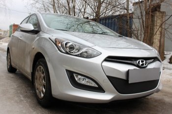 3 179 р.           Защита радиатора Hyundai i30 2013-2015 black  Hyundai I30  2 GD (2011-2015) дорестайлинг универсал, дорестайлинг, хэтчбэк 5 дв. (черная)  с доставкой в г. Омск. Увеличить фотографию 1