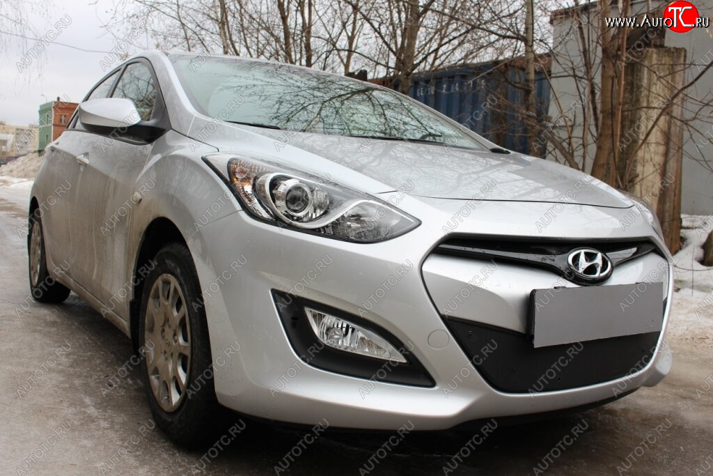 3 179 р.           Защита радиатора Hyundai i30 2013-2015 black  Hyundai I30  2 GD (2011-2015) дорестайлинг универсал, дорестайлинг, хэтчбэк 5 дв. (черная)  с доставкой в г. Омск