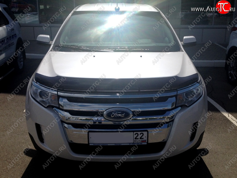 3 299 р. Дефлектор капота SIM Ford Edge U387 рестайлинг (2011-2015)  с доставкой в г. Омск