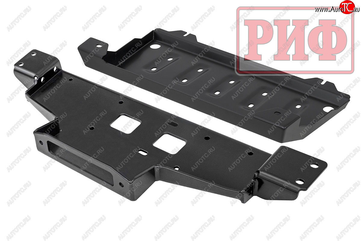 28 599 р. Площадка под лебёдку c защитой радиатора в штатный бампер (дизель) РИФ  Mitsubishi Pajero Sport  QF (2019-2022) рестайлинг  с доставкой в г. Омск